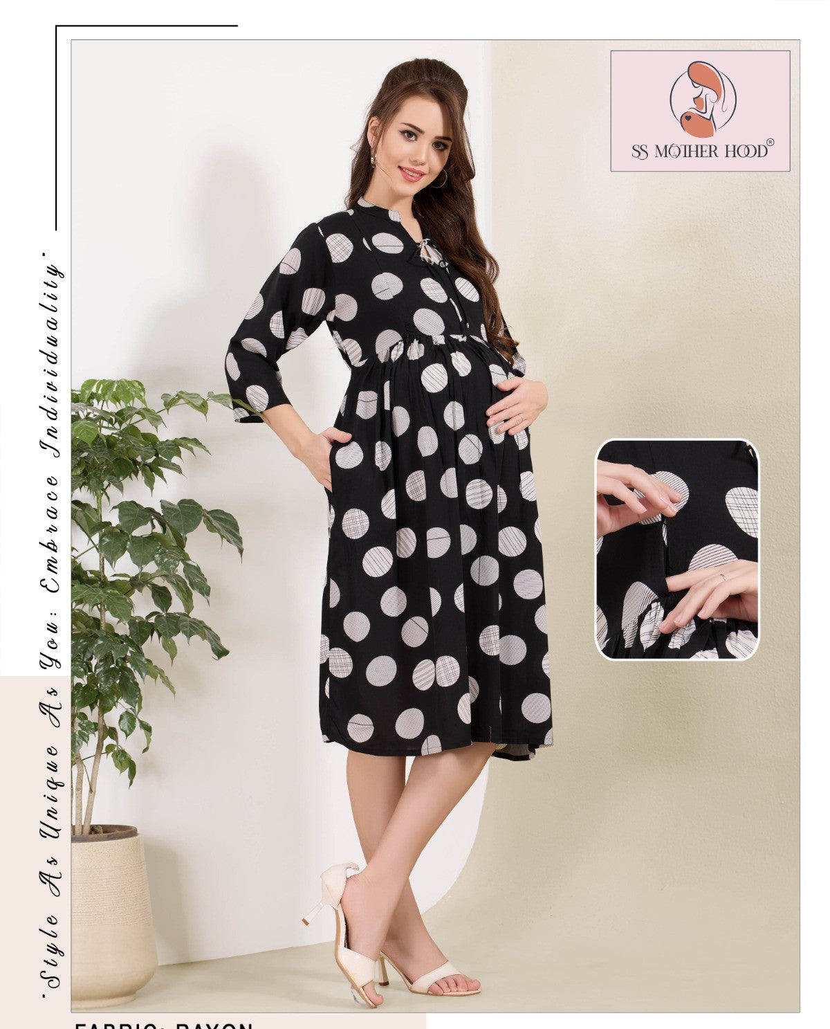 11254 REYON MATERNITY NIGHTY