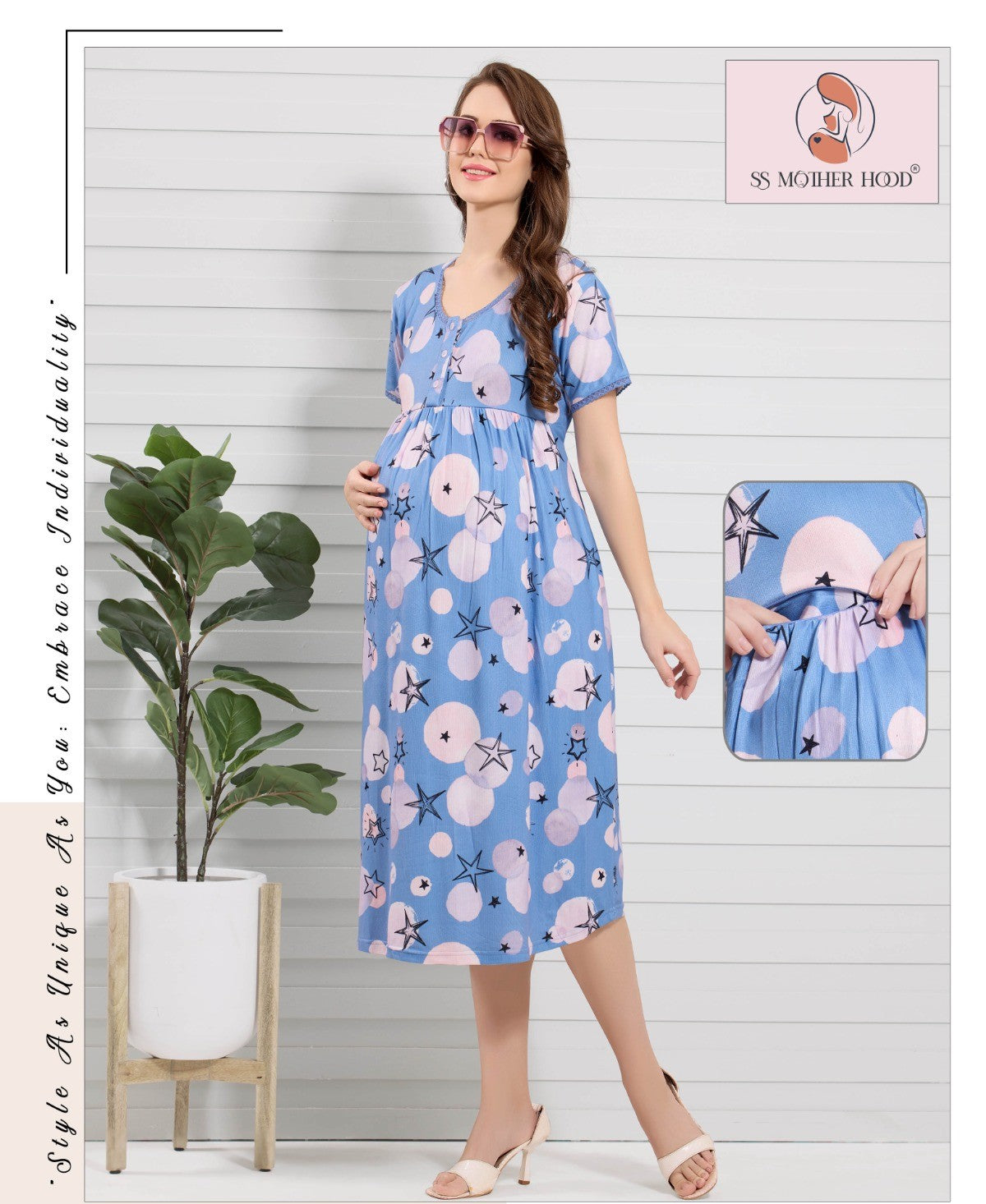 11266 HOSIERY MATERNITY NIGHTY