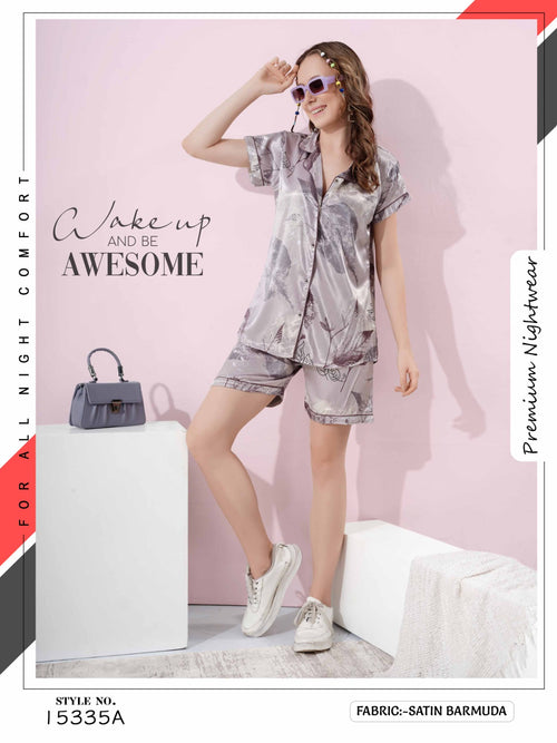 15335 SATIN SHORT NIGHT SUIT
