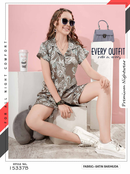 15337 SATIN SHORTS NIGHT SUIT