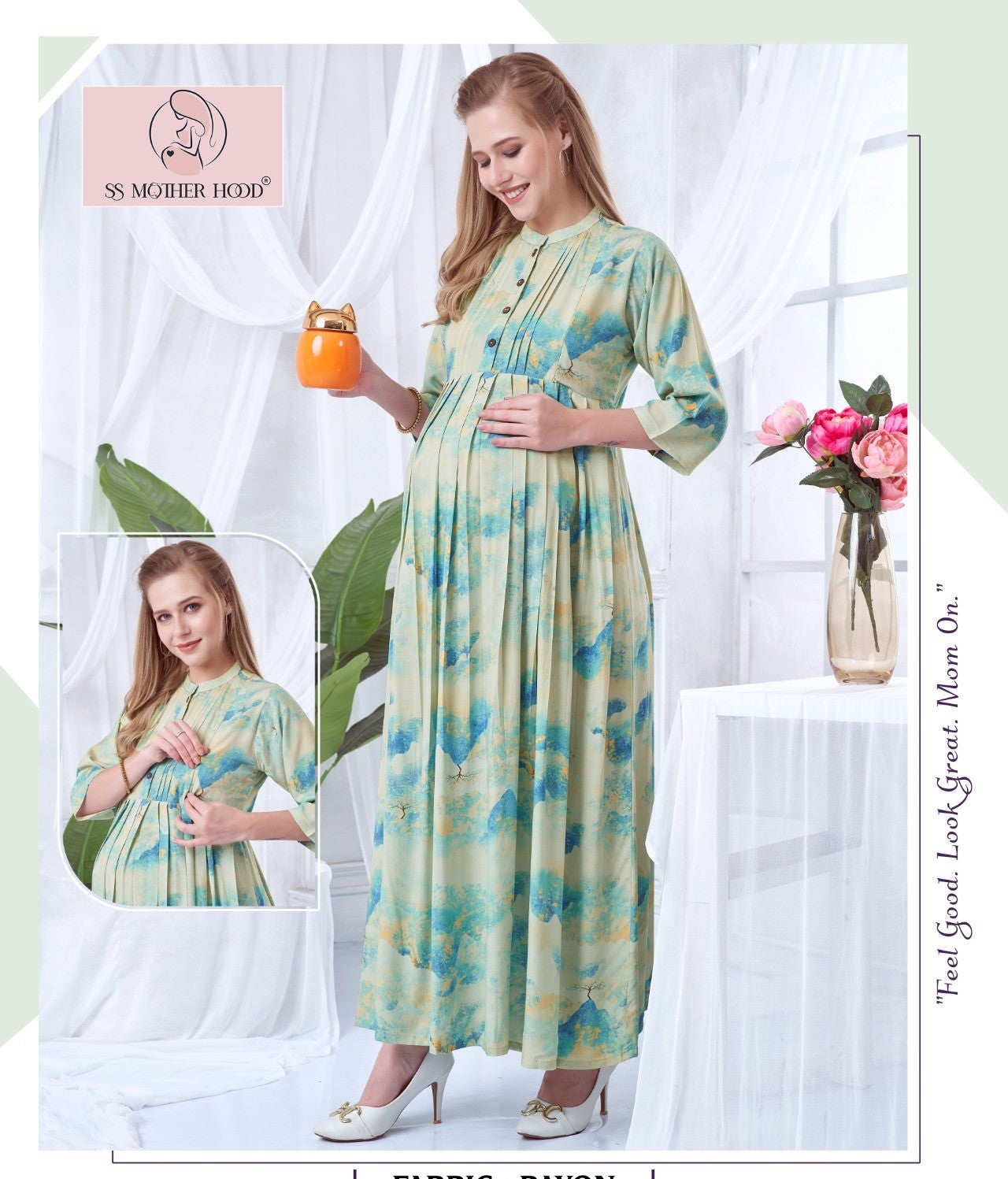 3531 REYON MATERNITY NIGHTY