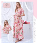 3532 PINK LONG REYON MATERNITY NIGHTY