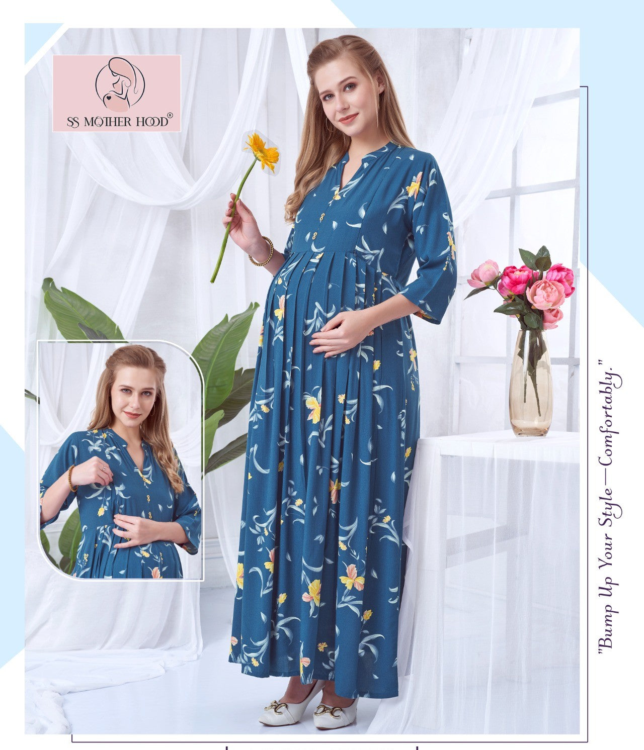 3553 REYON MATERNITY NIGHTY