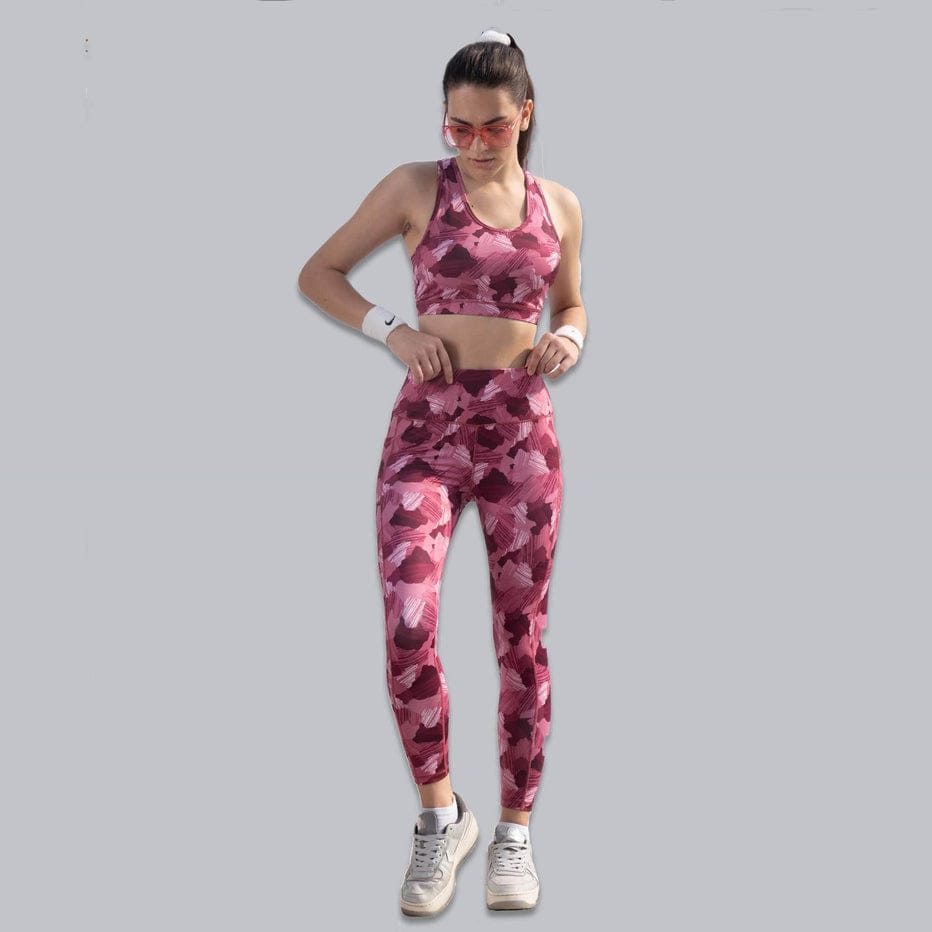 High Waist Ankle Length Sports Leggings With Pockets