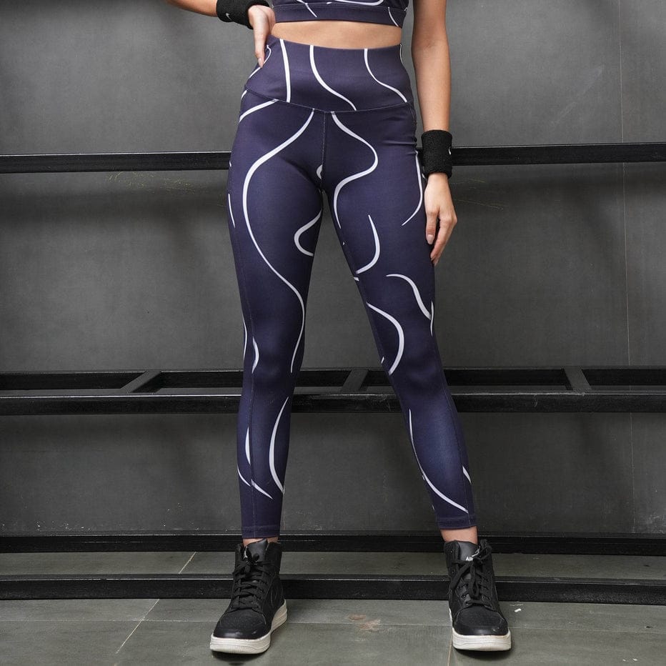 High Waist Ankle Length Sports Leggings With Pockets