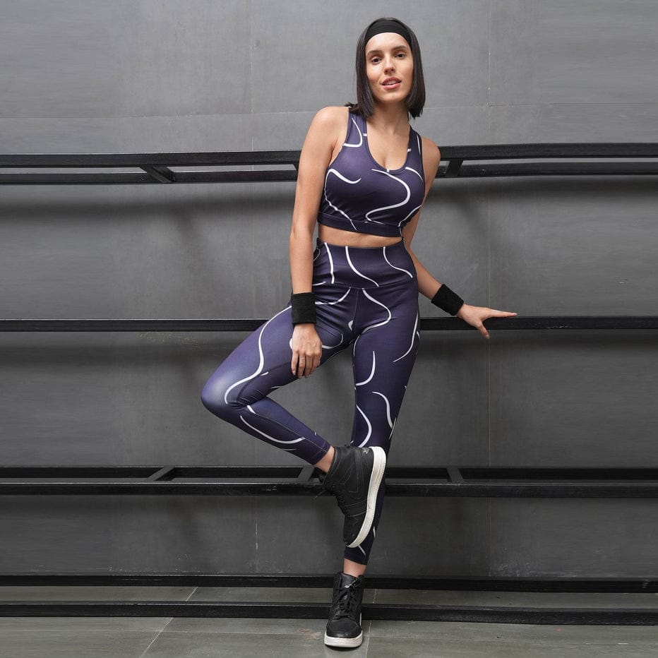 High Waist Ankle Length Sports Leggings With Pockets