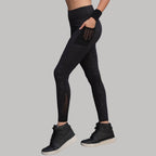 High-Waist Ankle-Length Comprassion Quick Dry Embossed Sports Leggings
