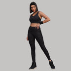 High-Waist Ankle-Length Comprassion Quick Dry Embossed Sports Leggings