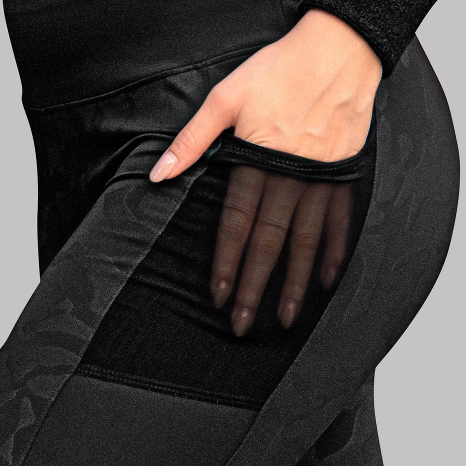 High-Waist Ankle-Length Comprassion Quick Dry Embossed Sports Leggings