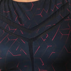 Medium Impact Quicky Dry Padded Sports Bra with Racerback and Mesh Detailing