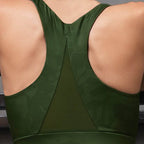 Medium-Impact Racerback Full Coverage Sports Bra with Mesh Detailing