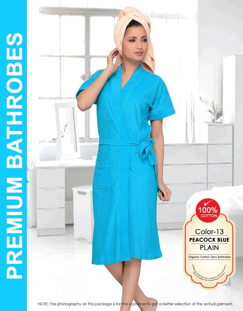 Plain Bathrobe for Women – Bathrobe Towel –BLUE