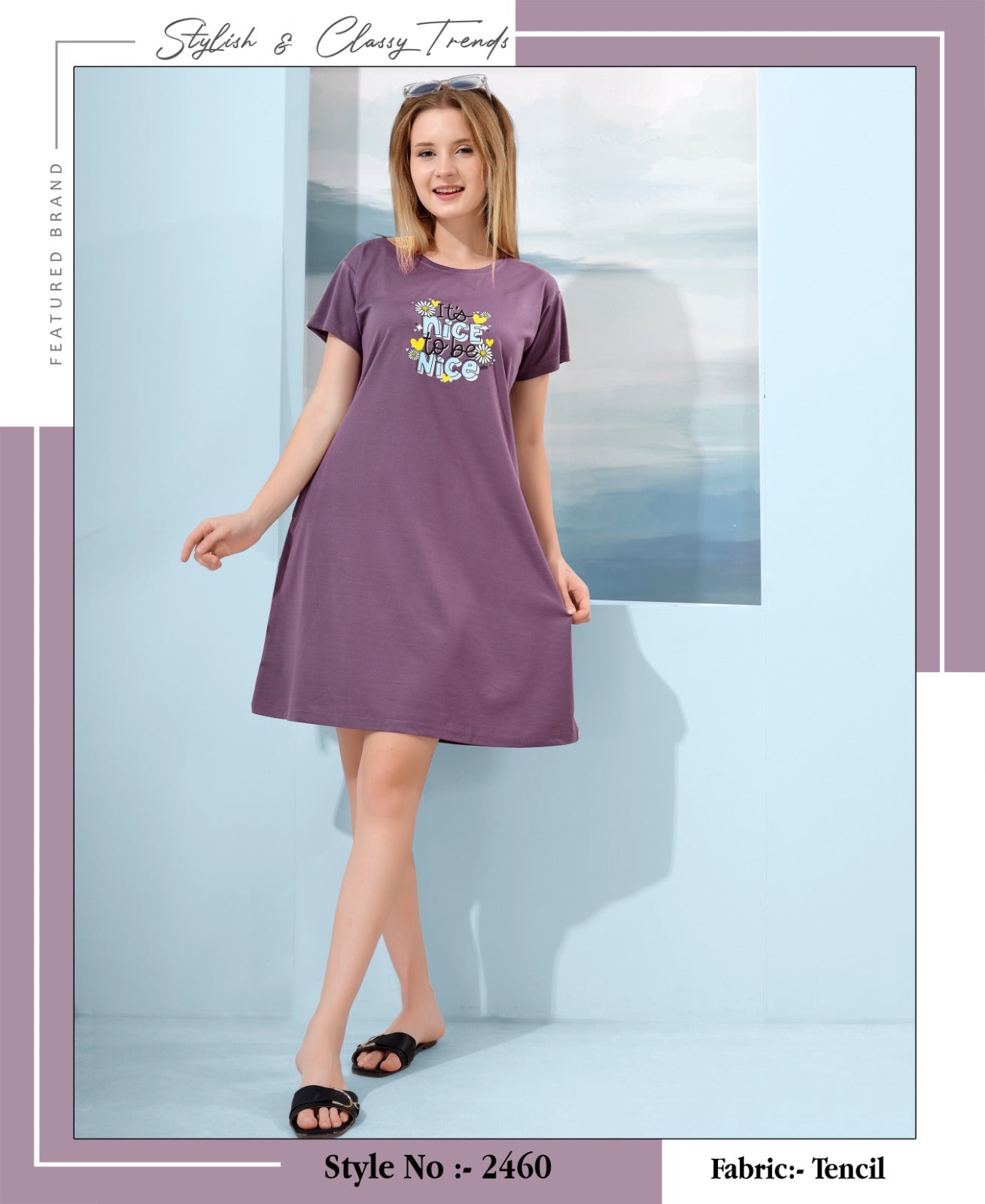 Fabric Tenxil Short Nighty